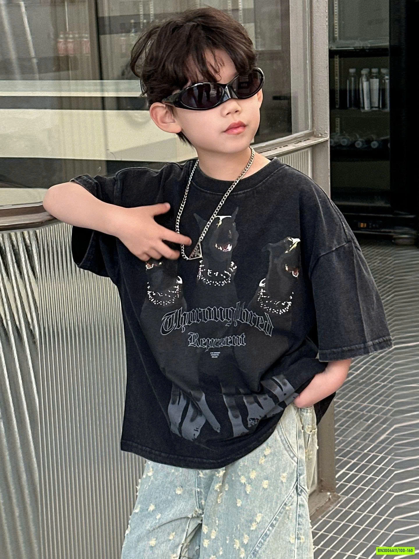 ÁO THUN ĐEN 3 CHÚ CÚN