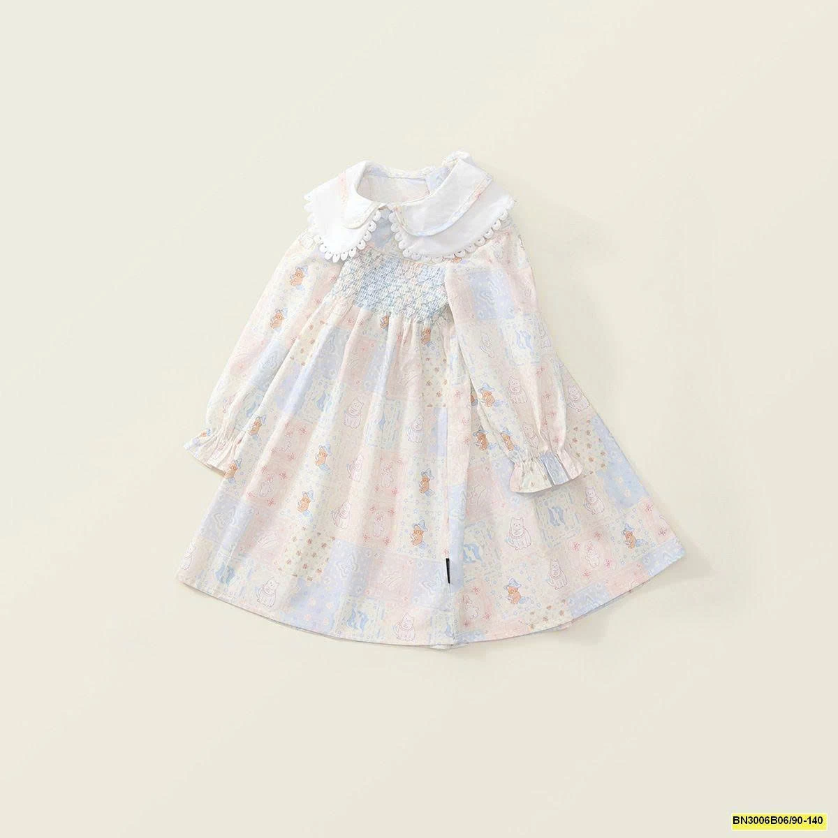 ĐẦM HOA XANH CHUN NGỰC  PREMIUM