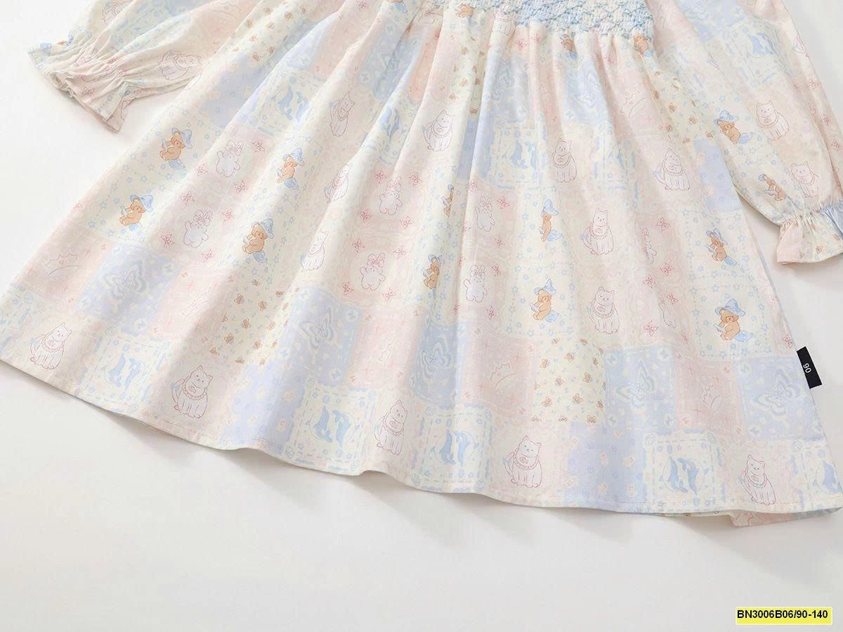 ĐẦM HOA XANH CHUN NGỰC  PREMIUM