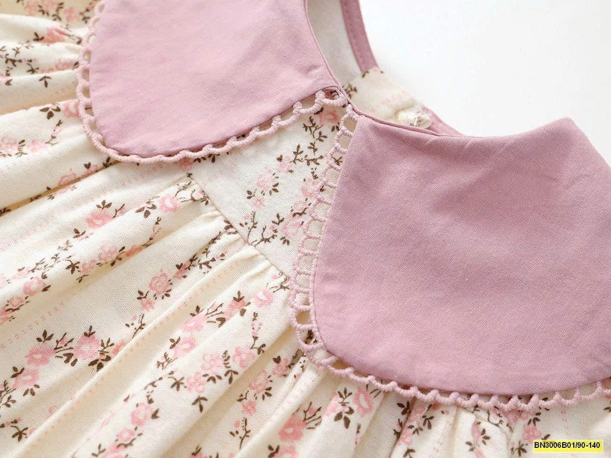 ĐẦM HOA CỔ SEN DÀI TAY