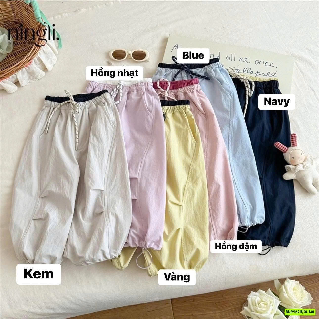 QUẦN CẠP CHUN PHỐI MÀU NINGLI