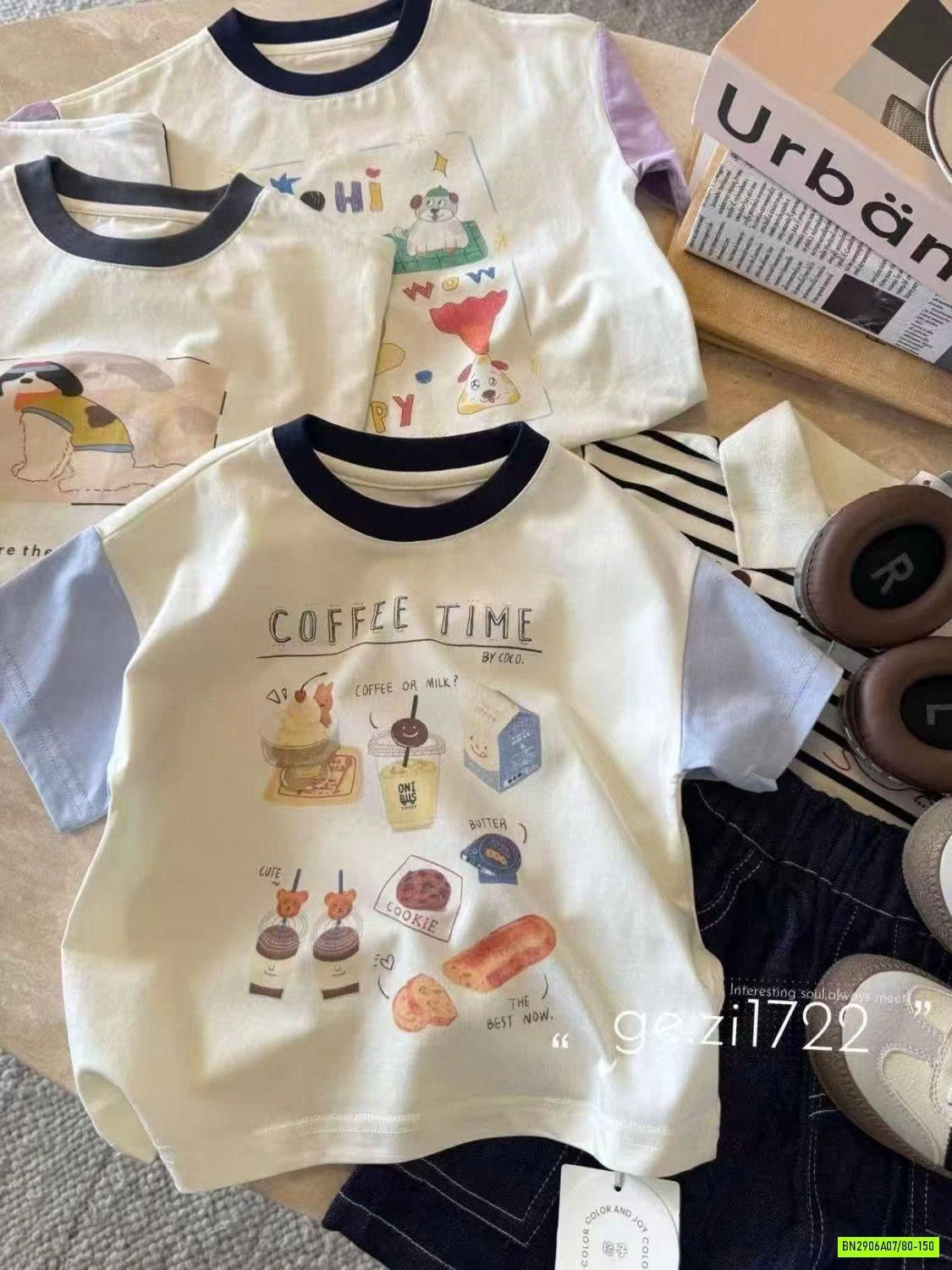 ÁO THUN IN HÌNH PHỐI MÀU TAY