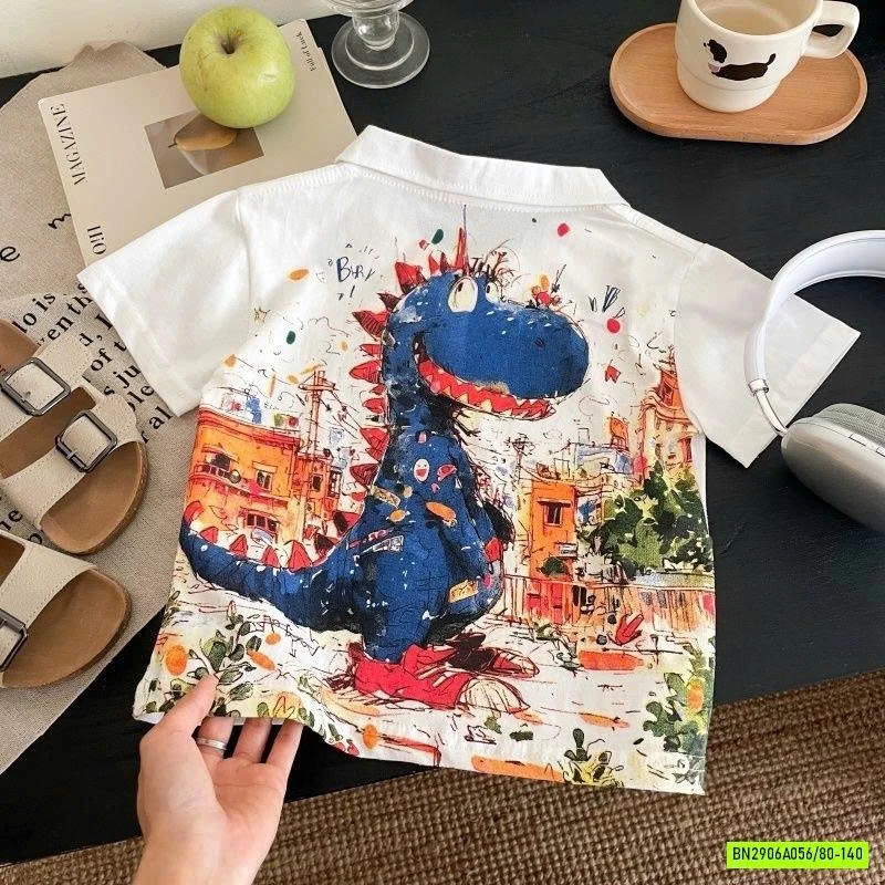 POLO IN HÌNH KHỦNG LONG Ở LƯNG