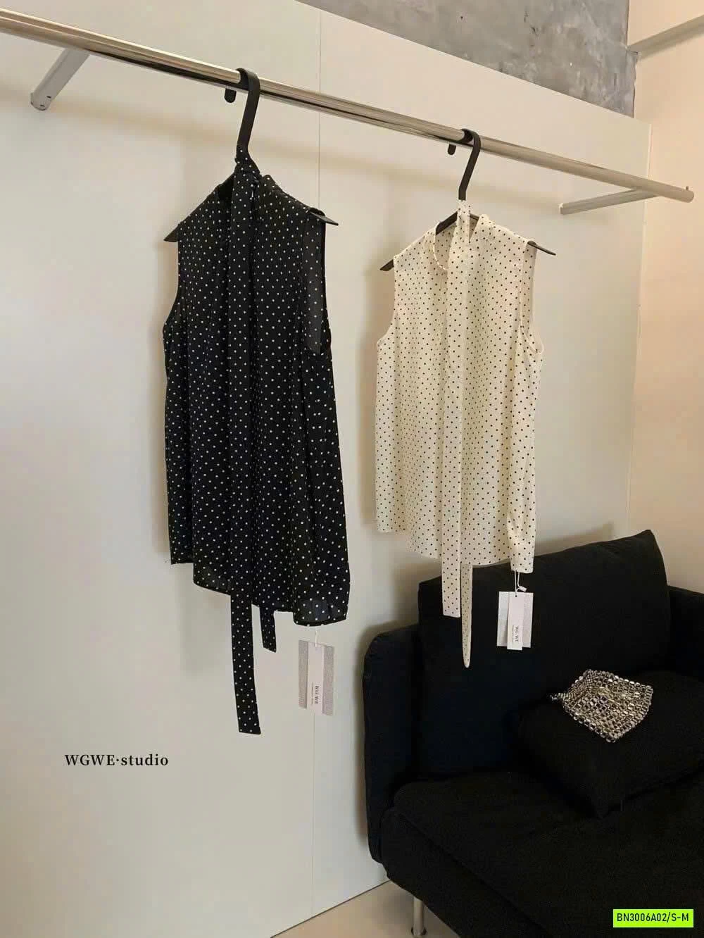 SƠ MI CHẤM BI CỔ 3P WGWE