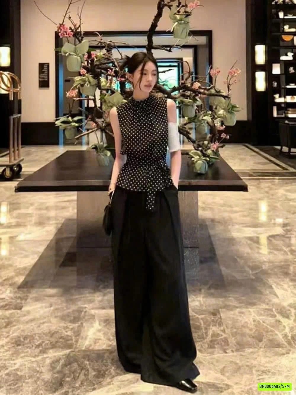 SƠ MI CHẤM BI CỔ 3P WGWE