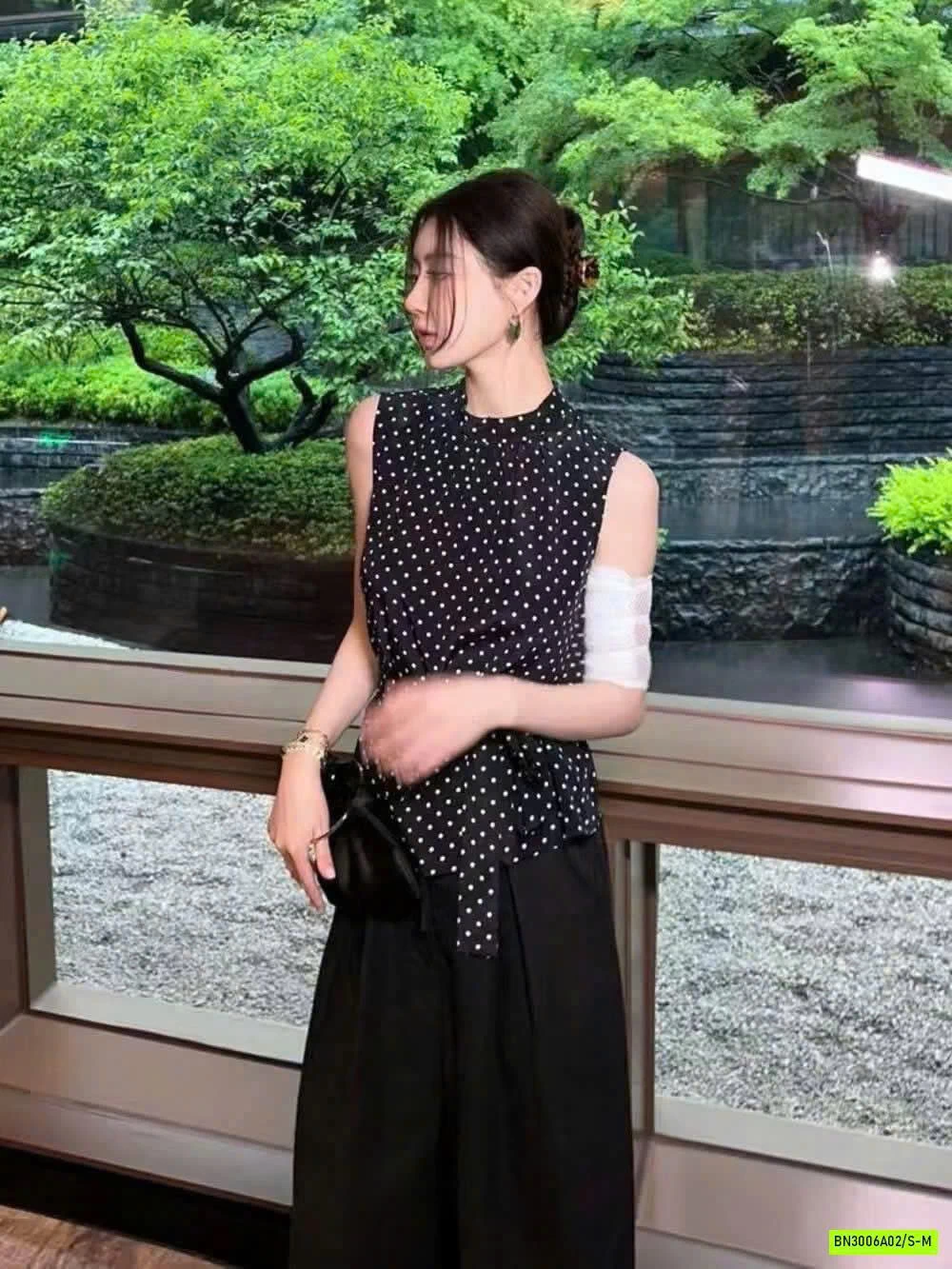 SƠ MI CHẤM BI CỔ 3P WGWE