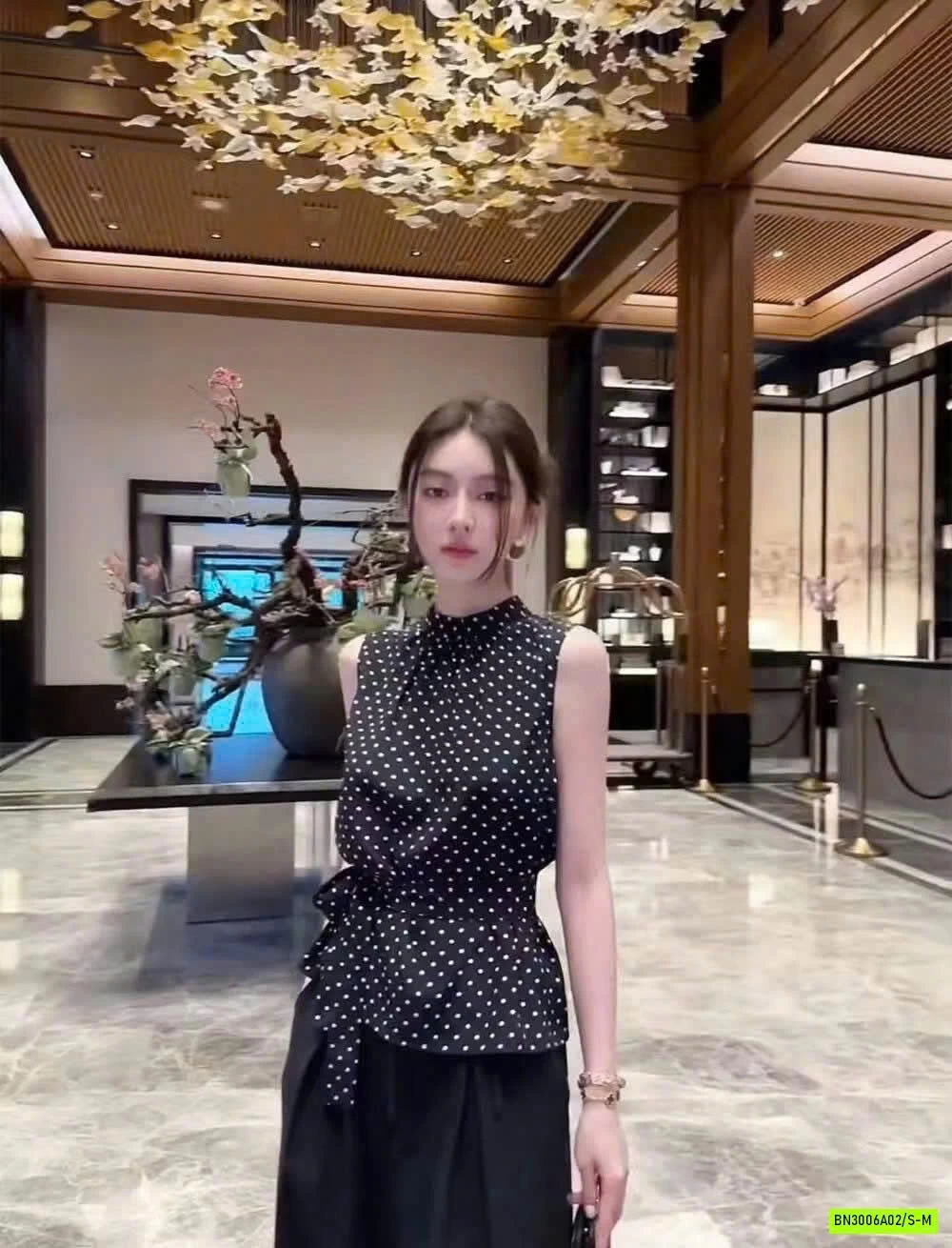 SƠ MI CHẤM BI CỔ 3P WGWE