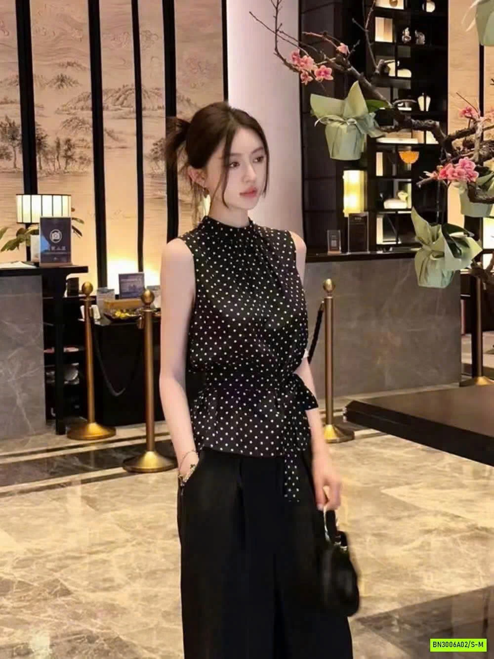 SƠ MI CHẤM BI CỔ 3P WGWE