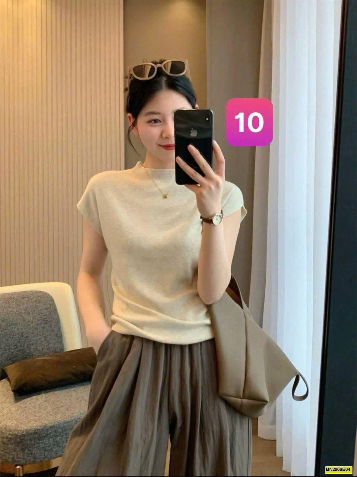 ÁO TAY CỘC CỔ RÙA INBLUE