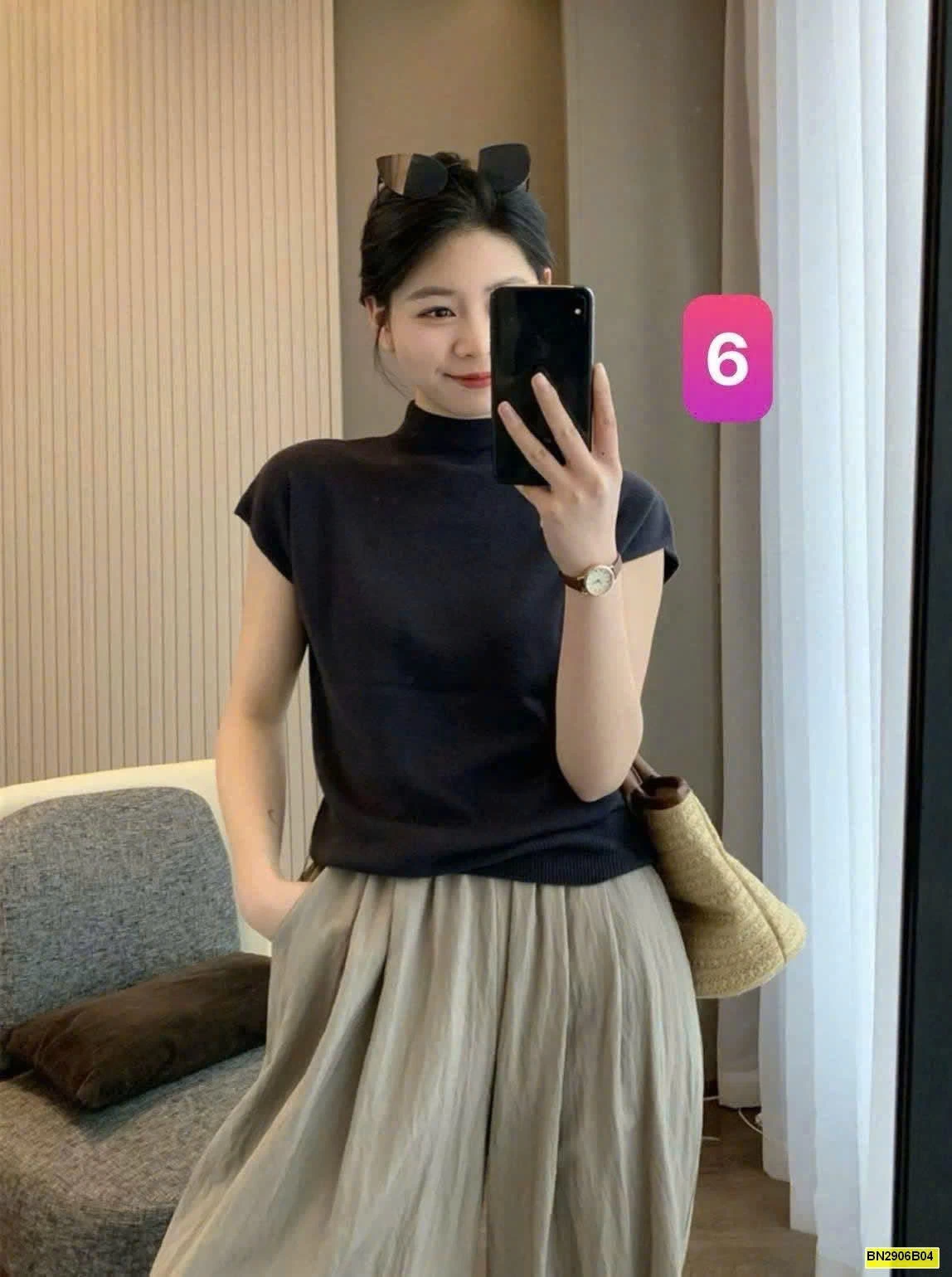 ÁO TAY CỘC CỔ RÙA INBLUE