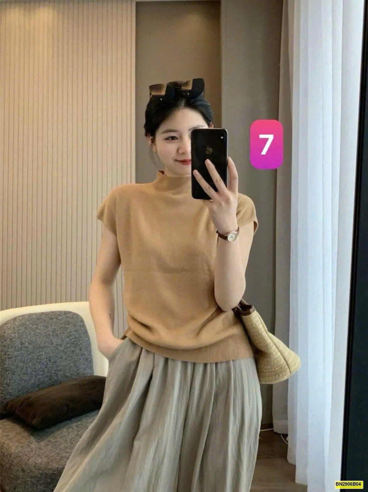 ÁO TAY CỘC CỔ RÙA INBLUE