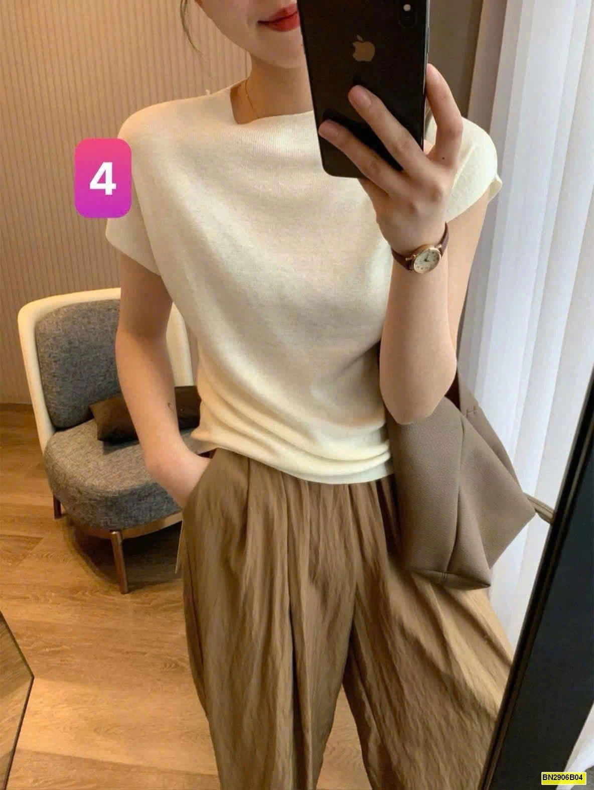 ÁO TAY CỘC CỔ RÙA INBLUE