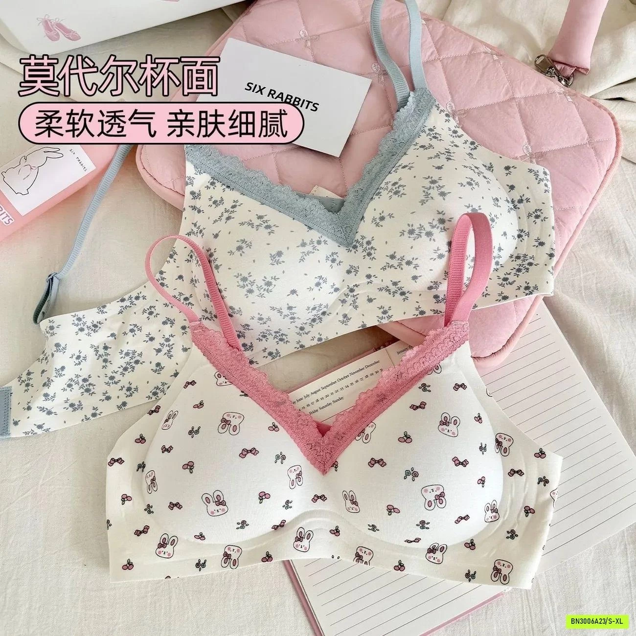 BRA COTTON HỌA TIẾT DỄ THƯƠNG