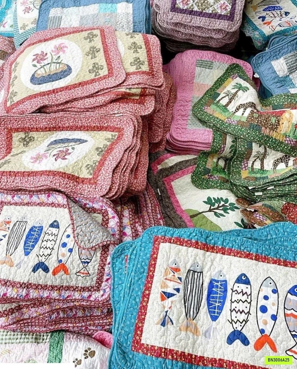 SET 3 THẢM VẢI TRẦN BÔNG VINTAGE