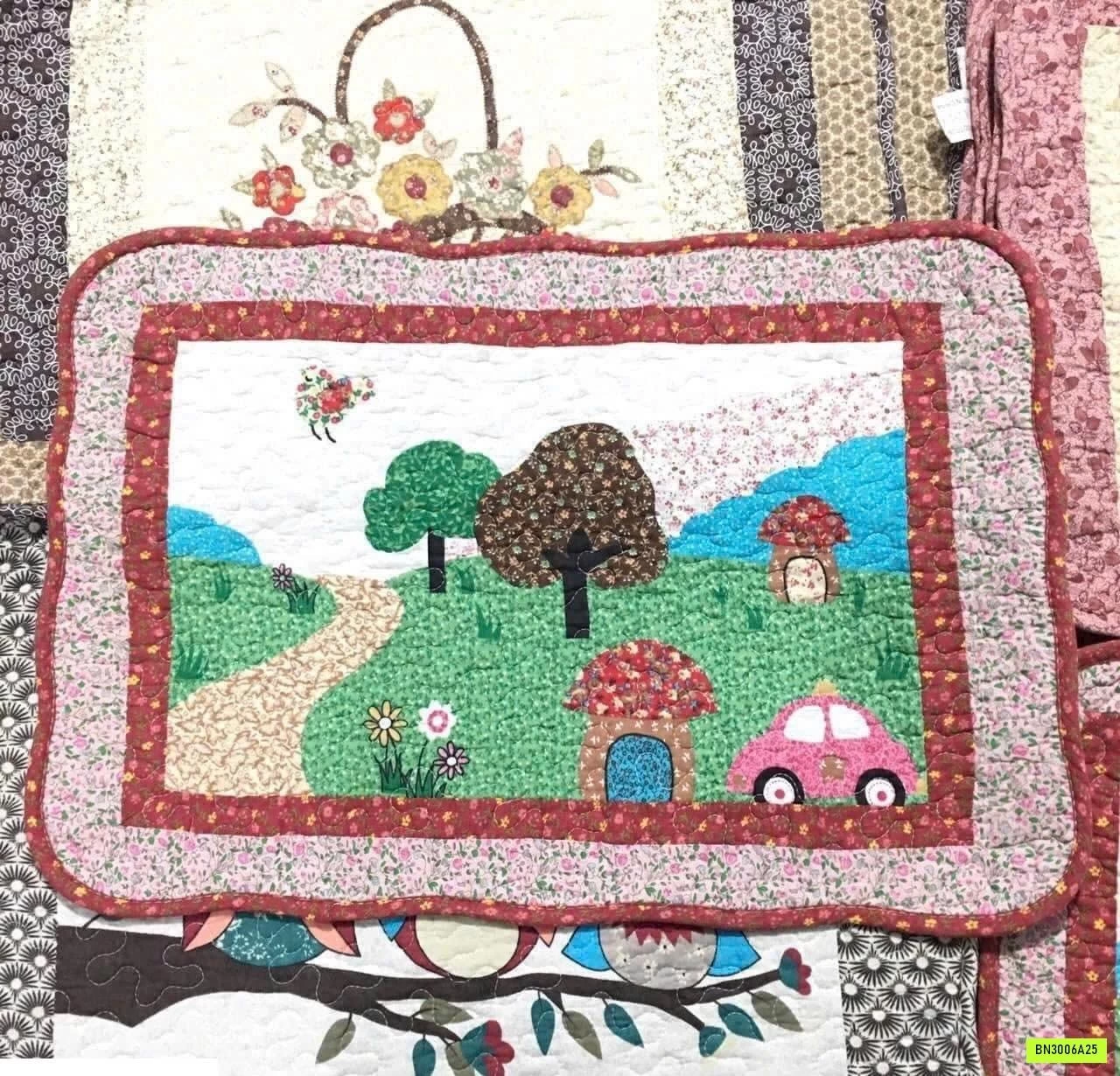 SET 3 THẢM VẢI TRẦN BÔNG VINTAGE