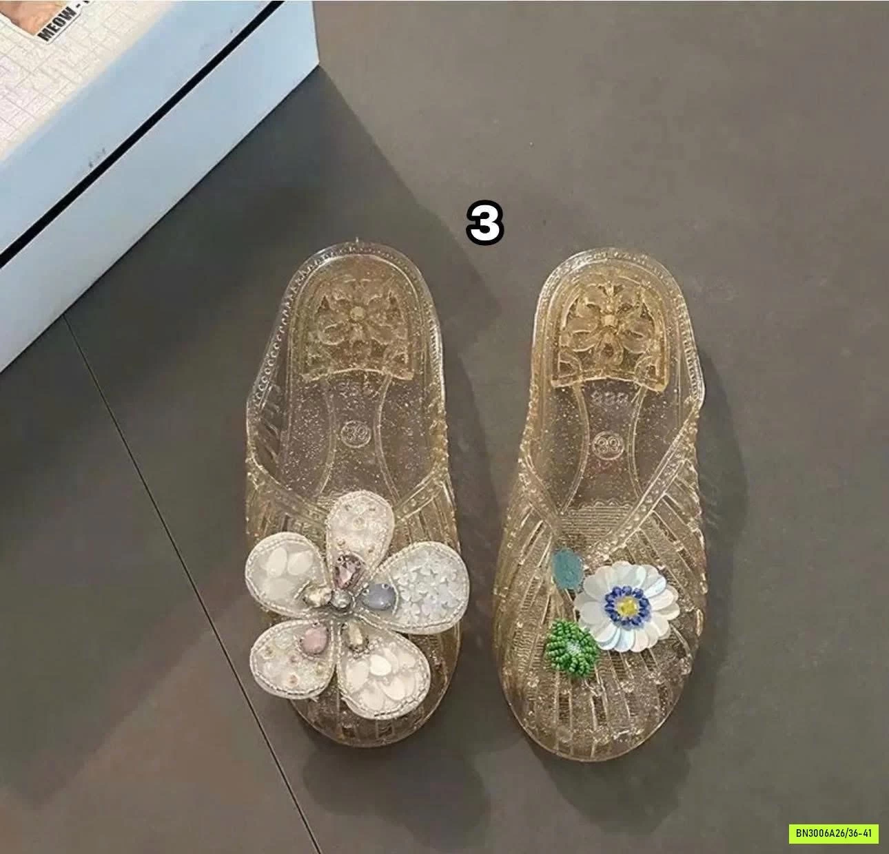 DÉP SỤC ĐÍNH HOA ĐÁ SIÊU XINH