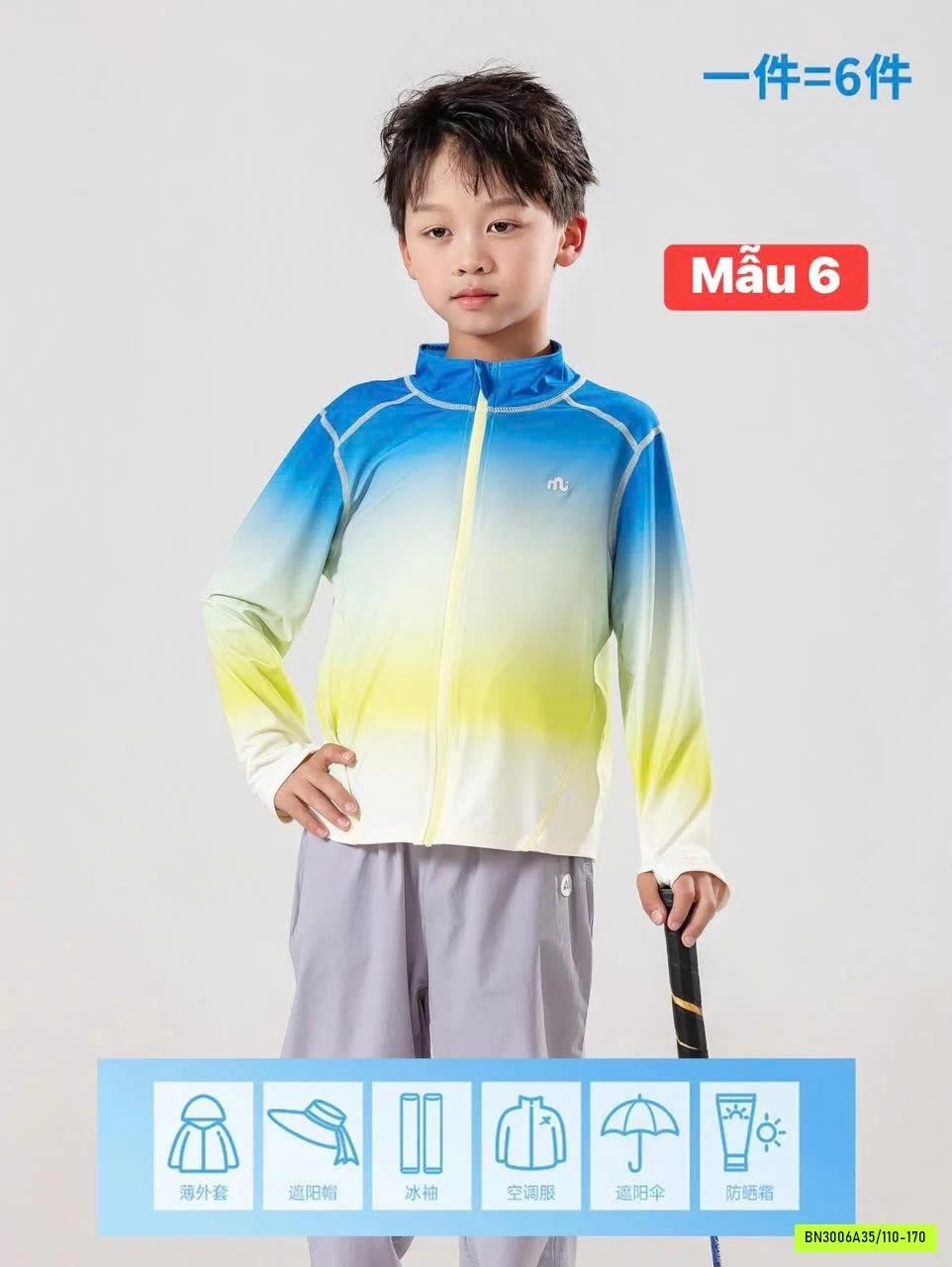 ÁO CHỐNG NẮNG PHỐI MÀU BÉ