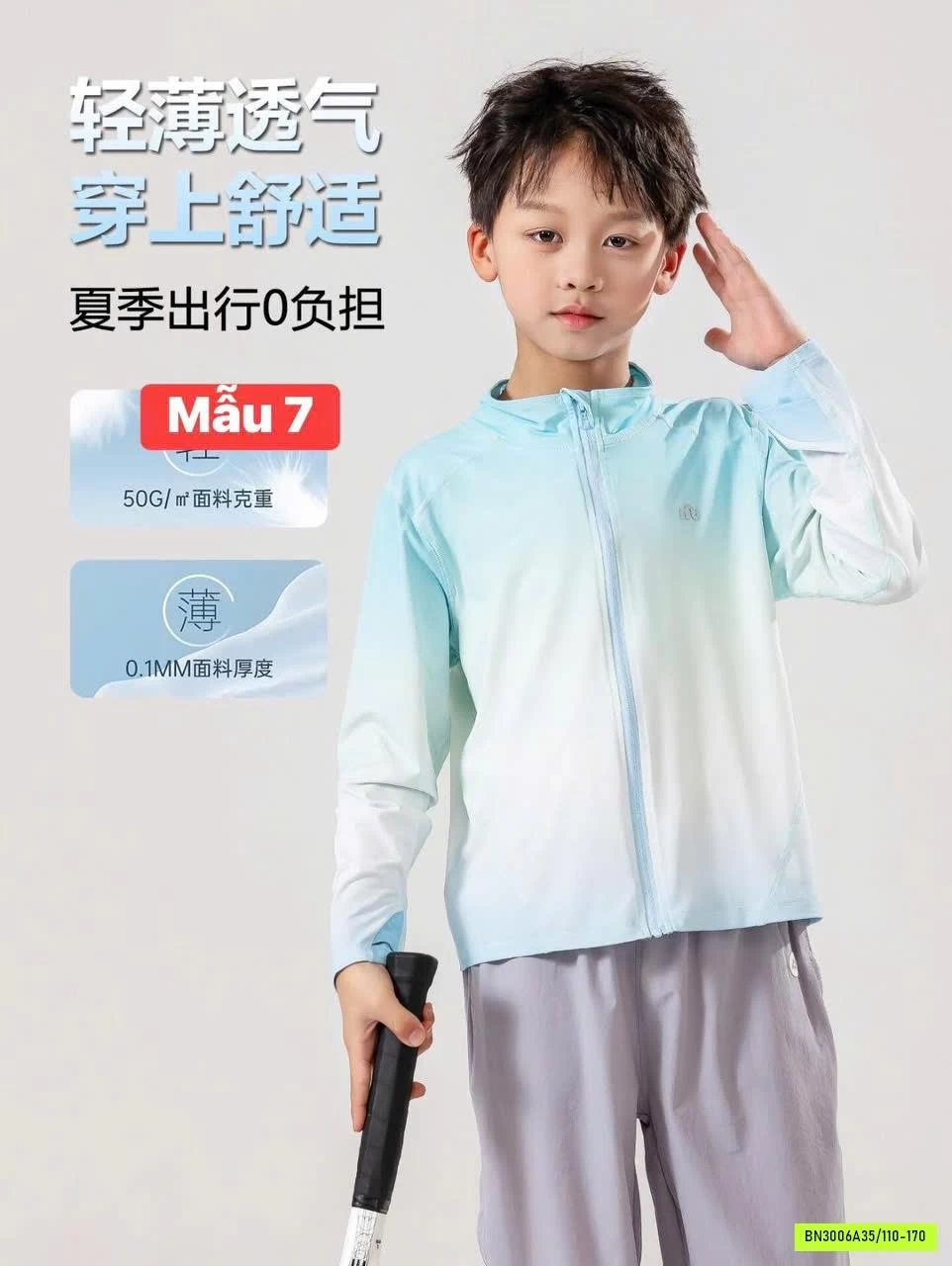 ÁO CHỐNG NẮNG PHỐI MÀU BÉ