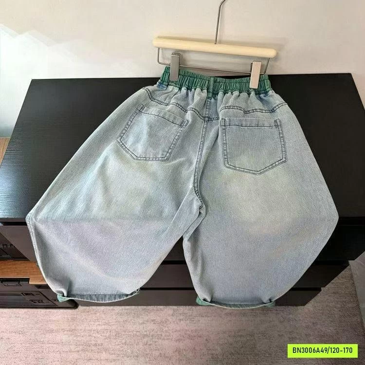 SÉT ÁO KẺ MIX JEANS BAGGY BT