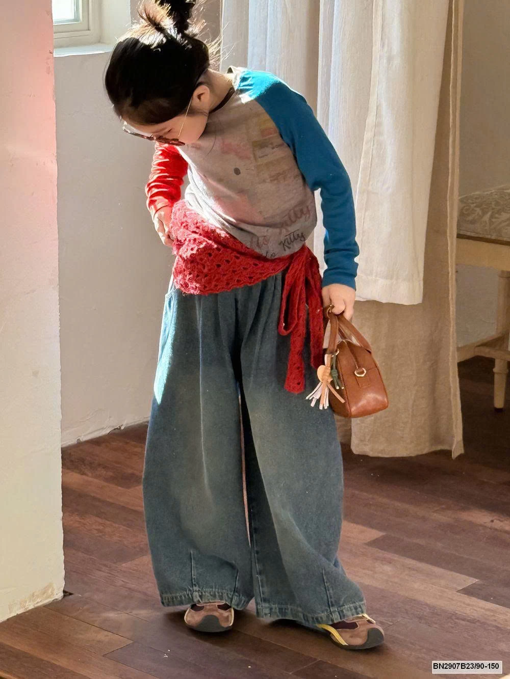 ÁO  THUN KITTY PHỐI MÀU XANH ĐỎ