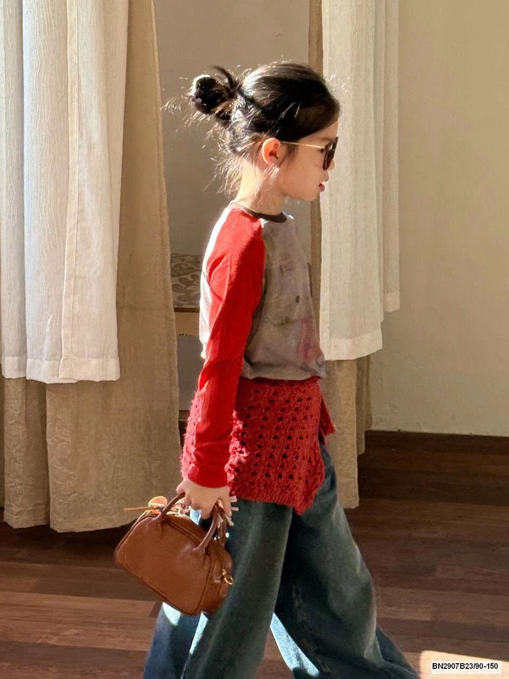 ÁO  THUN KITTY PHỐI MÀU XANH ĐỎ