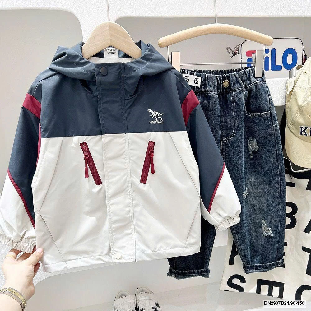 ÁO KHOÁC GIÓ XƯƠNG KHỦNG LONG TÚI CHÉO