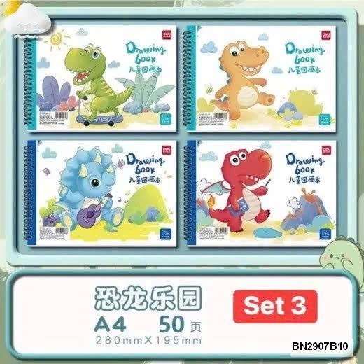 SET 4 QUYỂN VỞ VẼ A4 HÃNG DELI