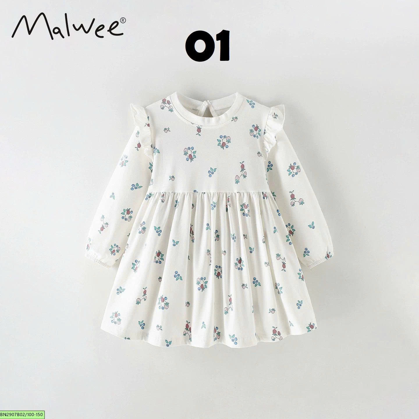 BST ĐẦM COTTON DÀI TAY MALWEE