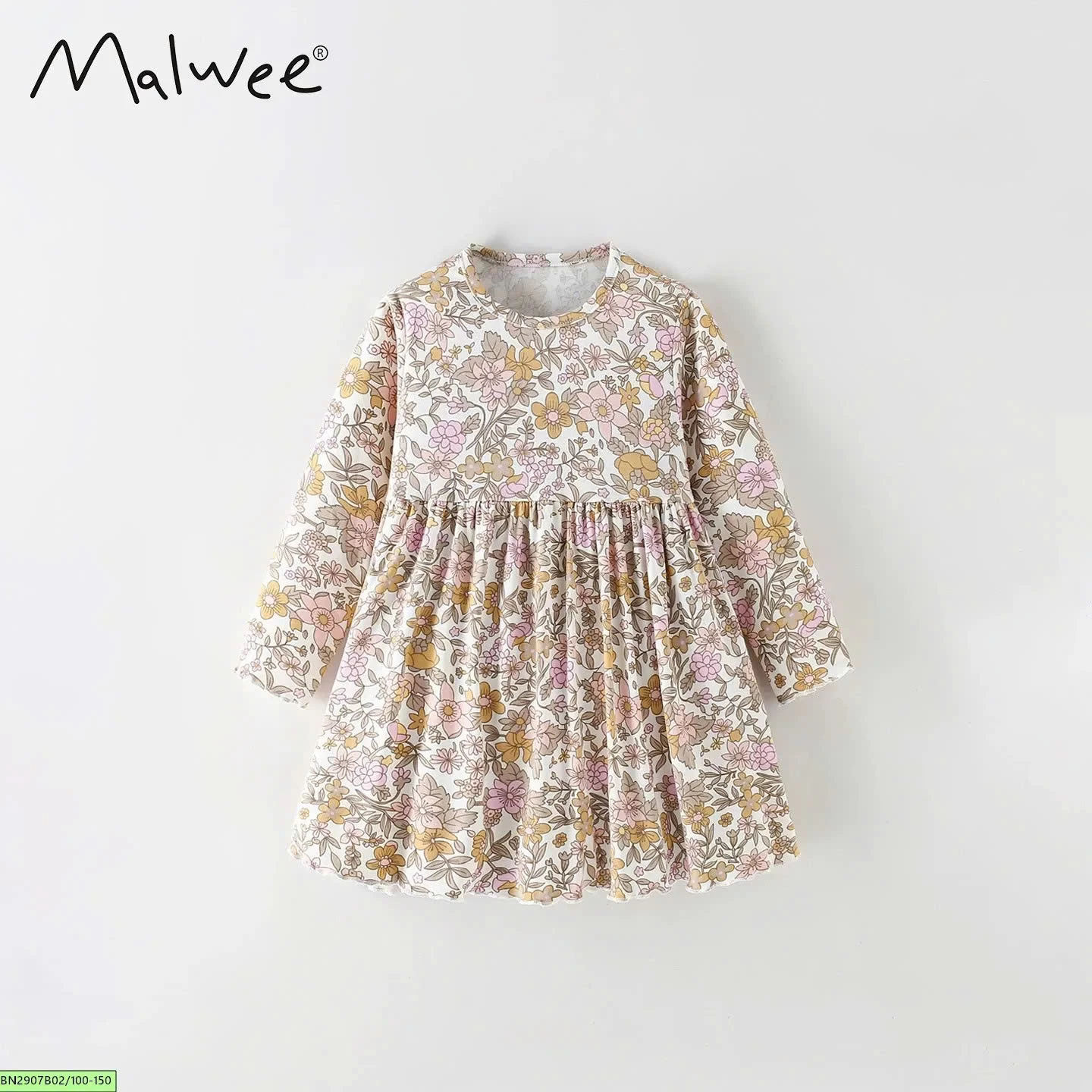 BST ĐẦM COTTON DÀI TAY MALWEE