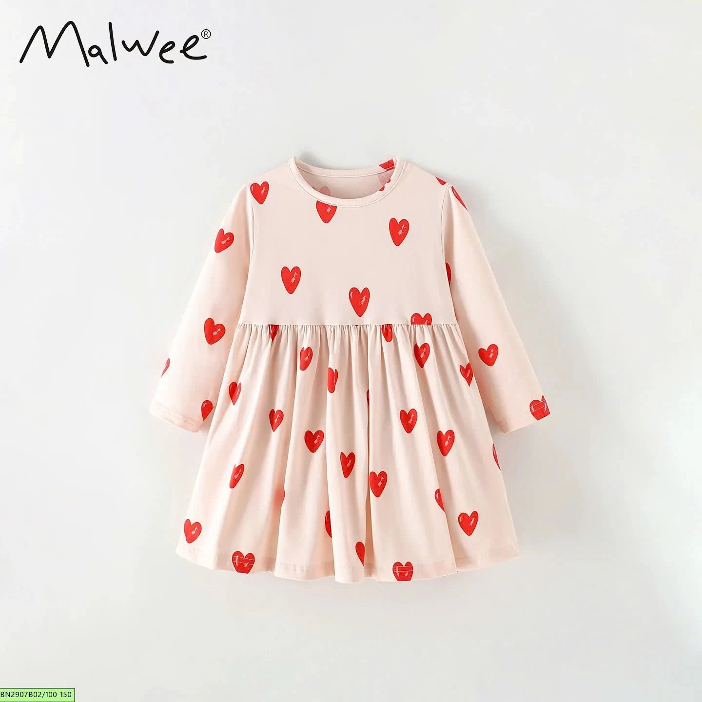 BST ĐẦM COTTON DÀI TAY MALWEE