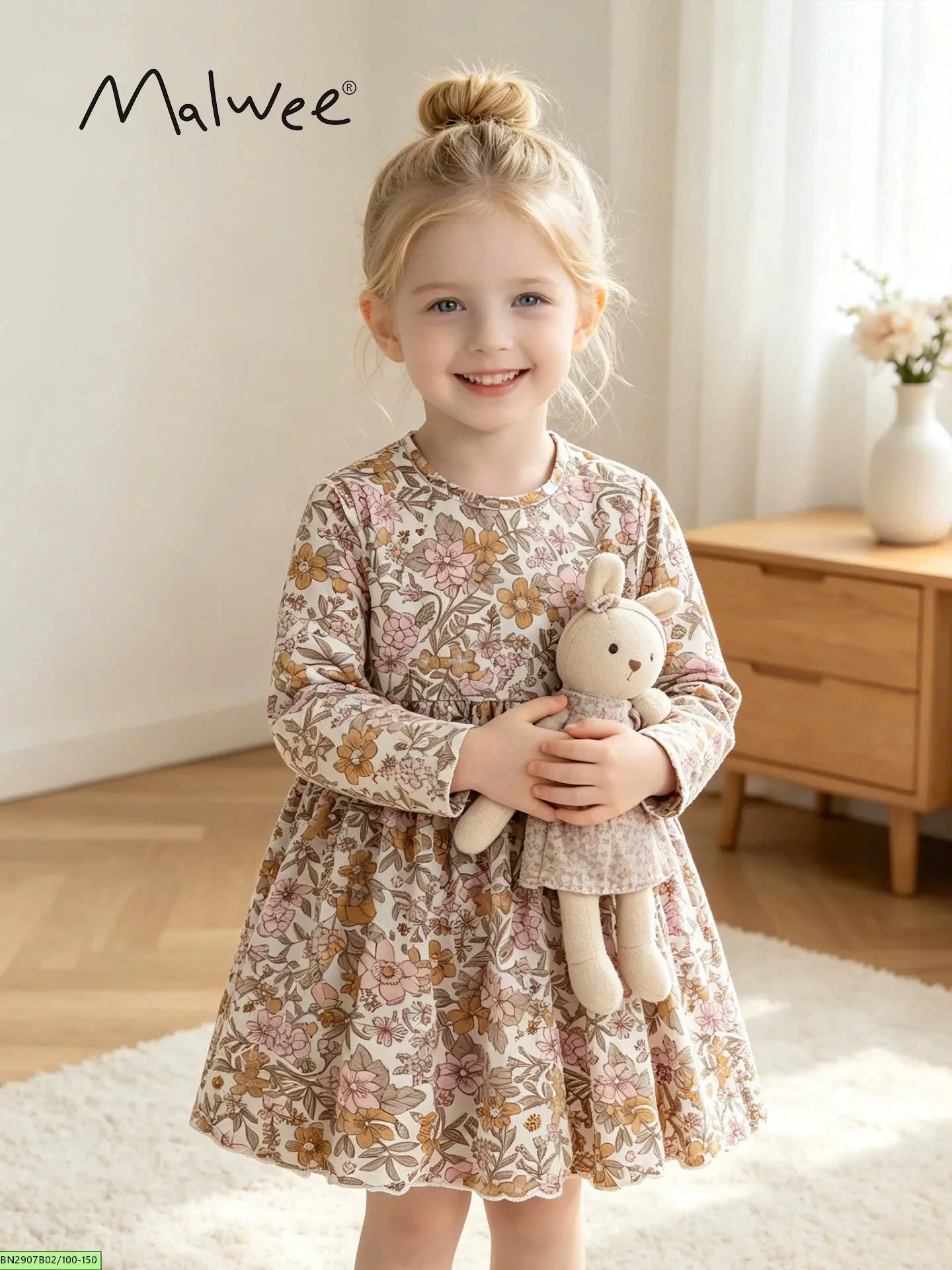 BST ĐẦM COTTON DÀI TAY MALWEE