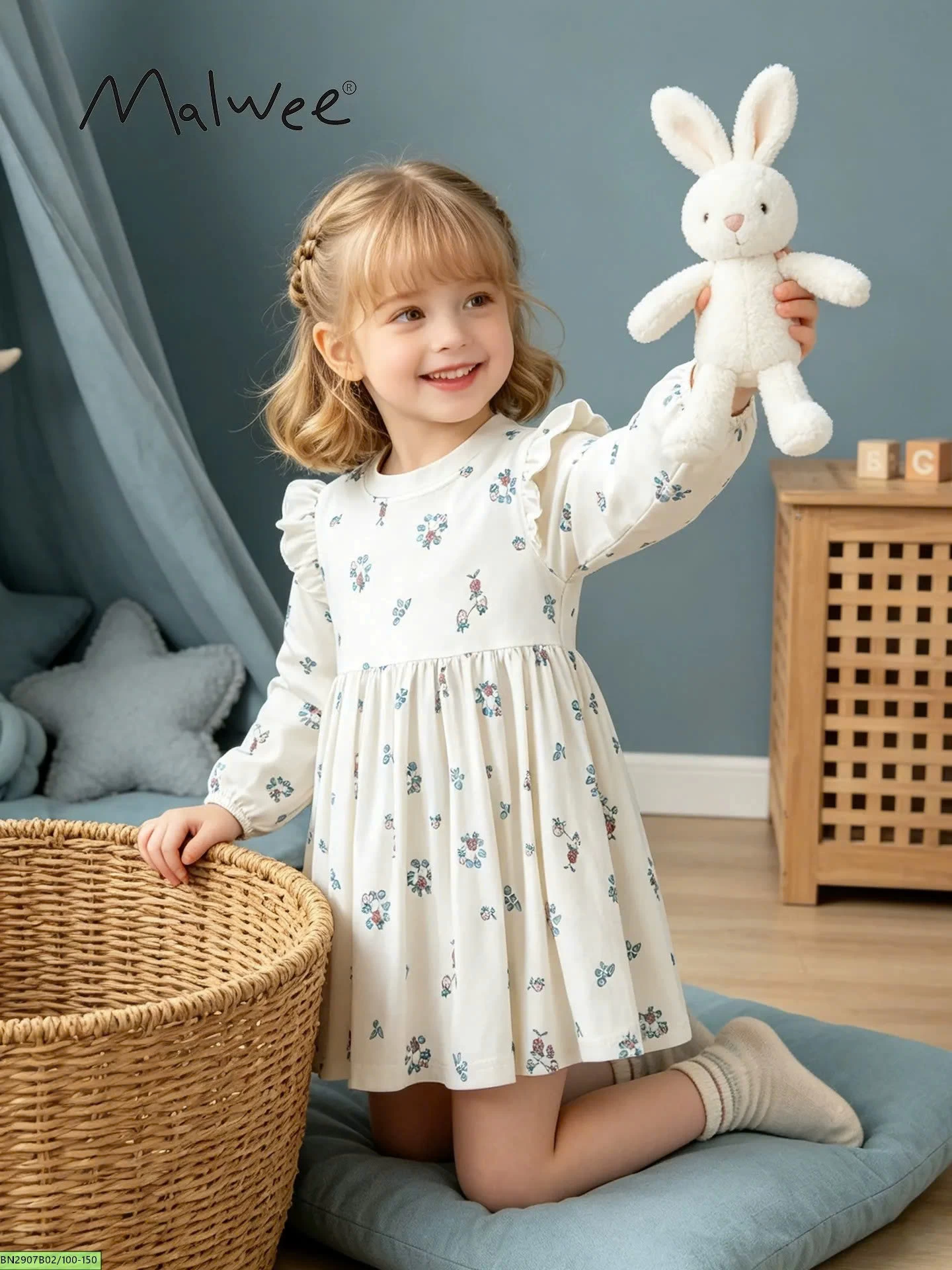 BST ĐẦM COTTON DÀI TAY MALWEE