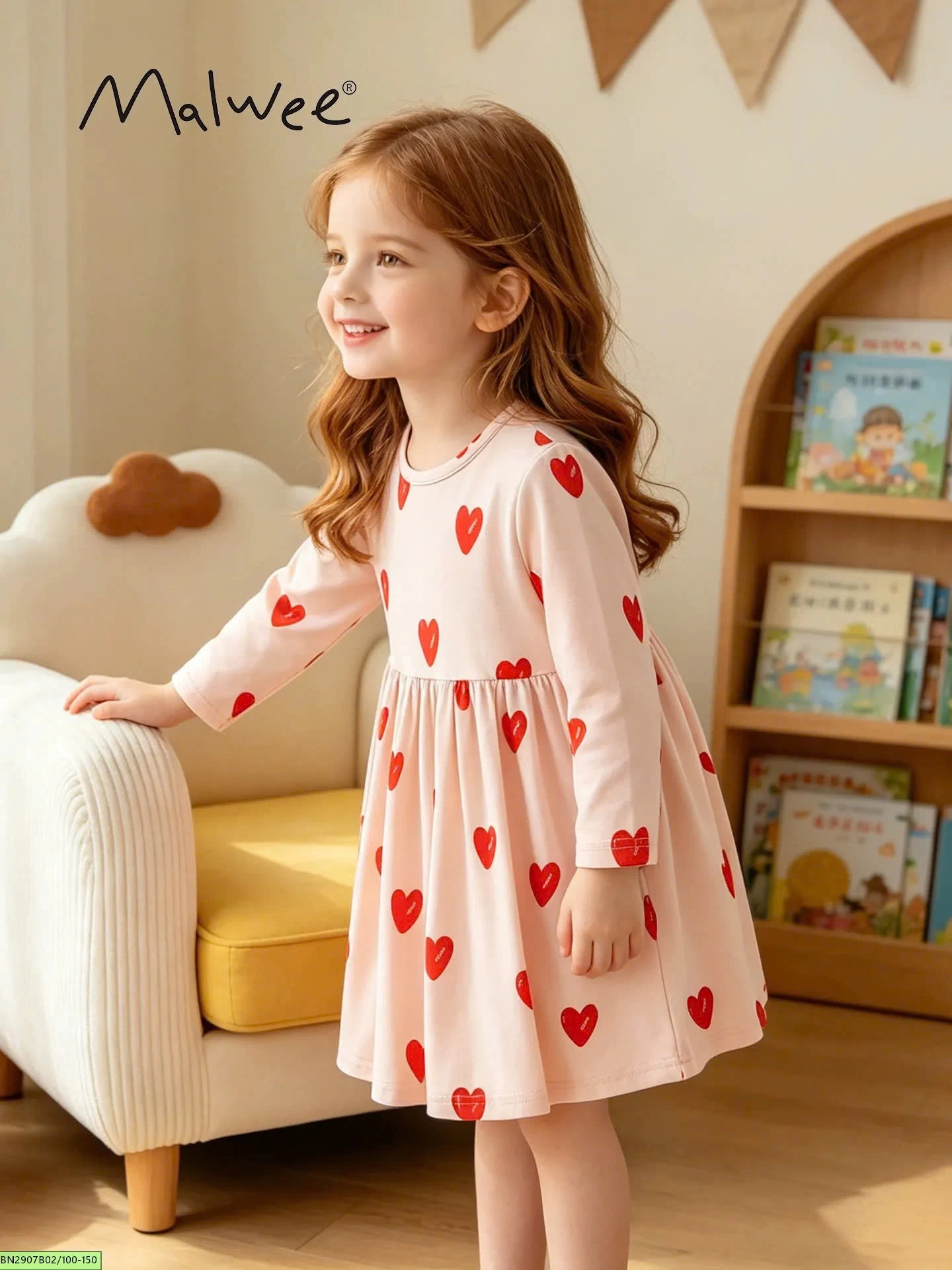 BST ĐẦM COTTON DÀI TAY MALWEE