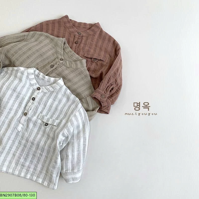 ÁO SƠ MI ĐŨI HÀN QUỐC KẺ SỌC