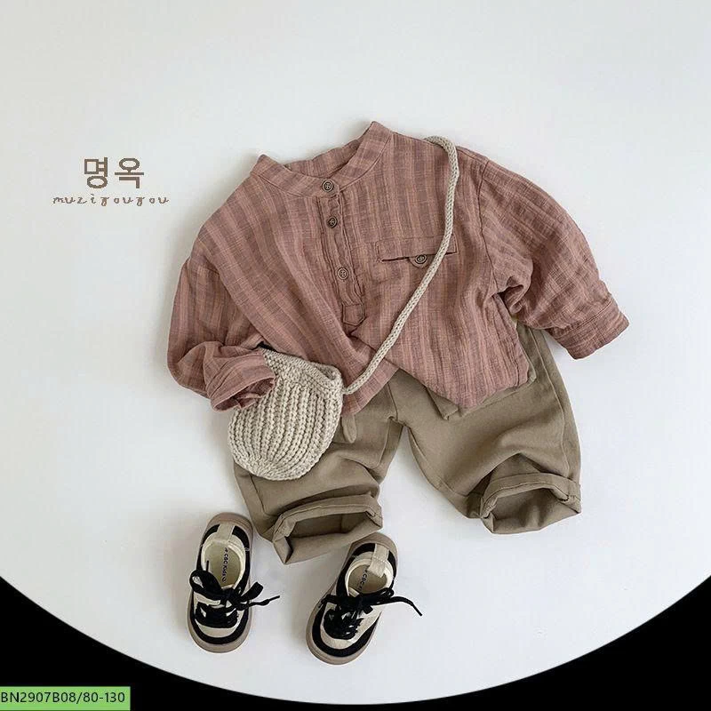 ÁO SƠ MI ĐŨI HÀN QUỐC KẺ SỌC