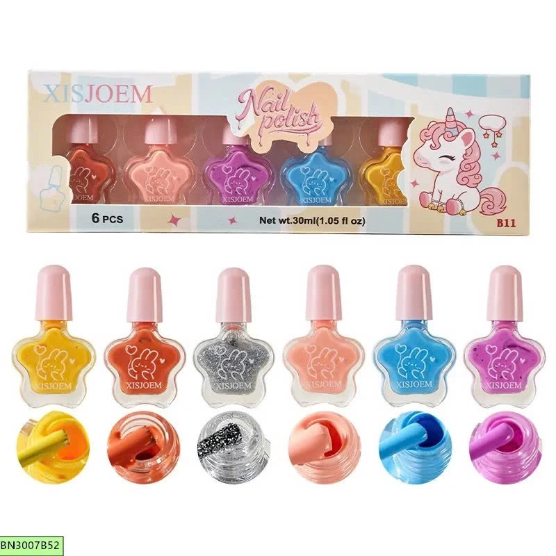 SÉT 6 LỌ SƠN MÓNG TAY CHO BÉ