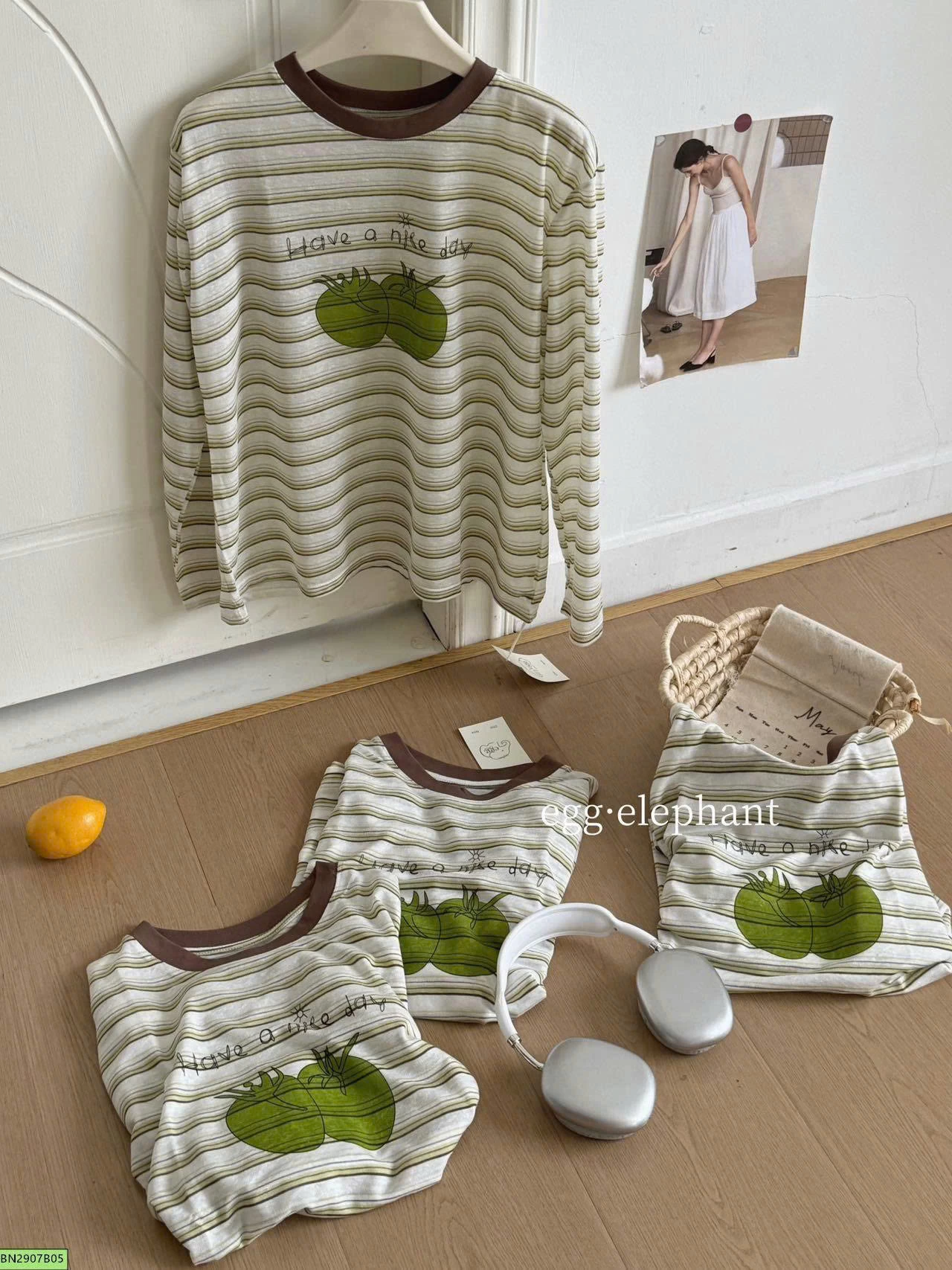 ÁO THUN MỎNG CÀ CHUA XANH