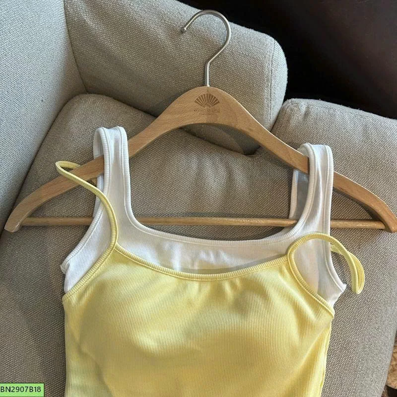 ÁO COTTON 2 DÂY 2 LỚP NỮ