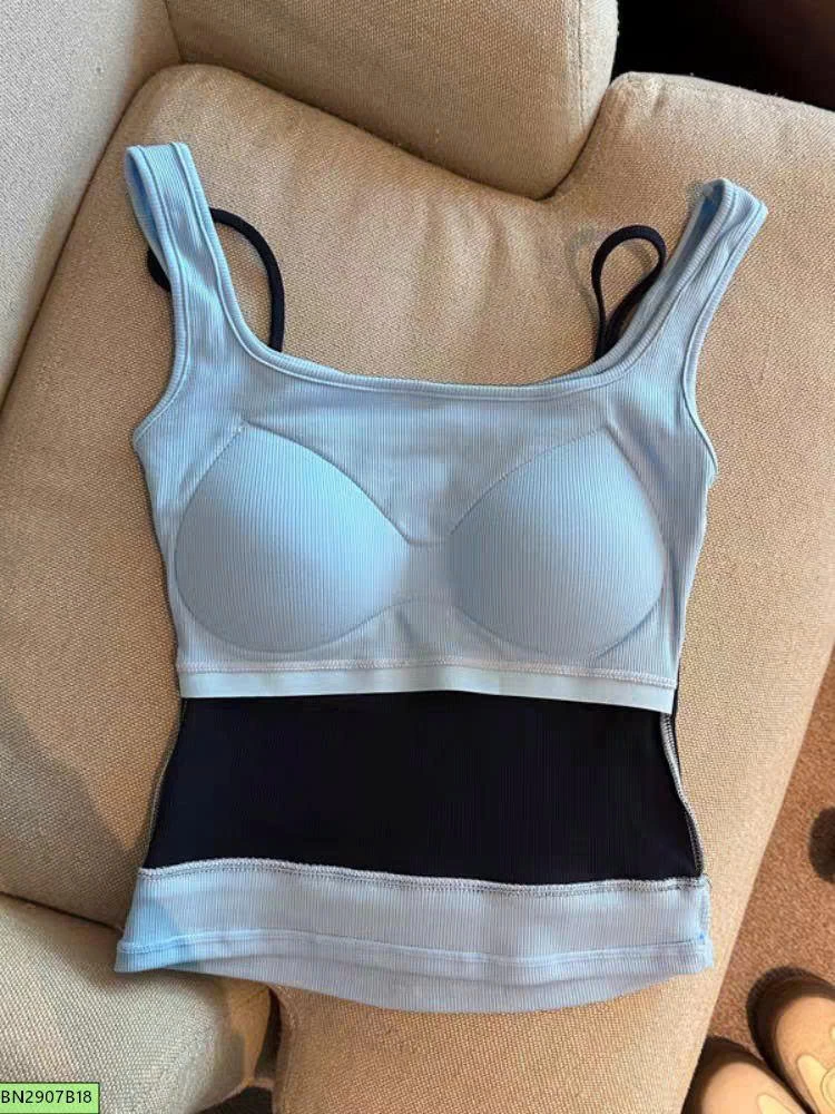 ÁO COTTON 2 DÂY 2 LỚP NỮ