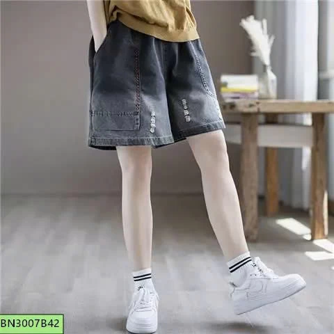QUẦN SHORT JEAN TÚI CHỈ NỔI