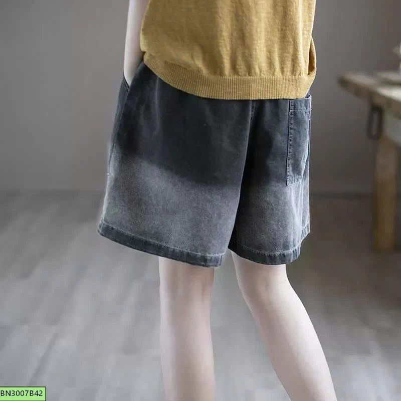 QUẦN SHORT JEAN TÚI CHỈ NỔI