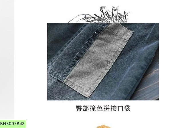 QUẦN SHORT JEAN TÚI CHỈ NỔI
