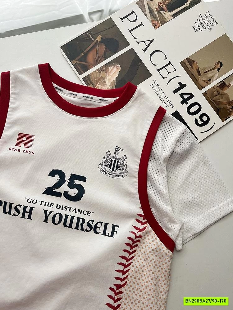 ÁO THUN BÓNG RỔ TAY LƯỚI 25D139 AMBB