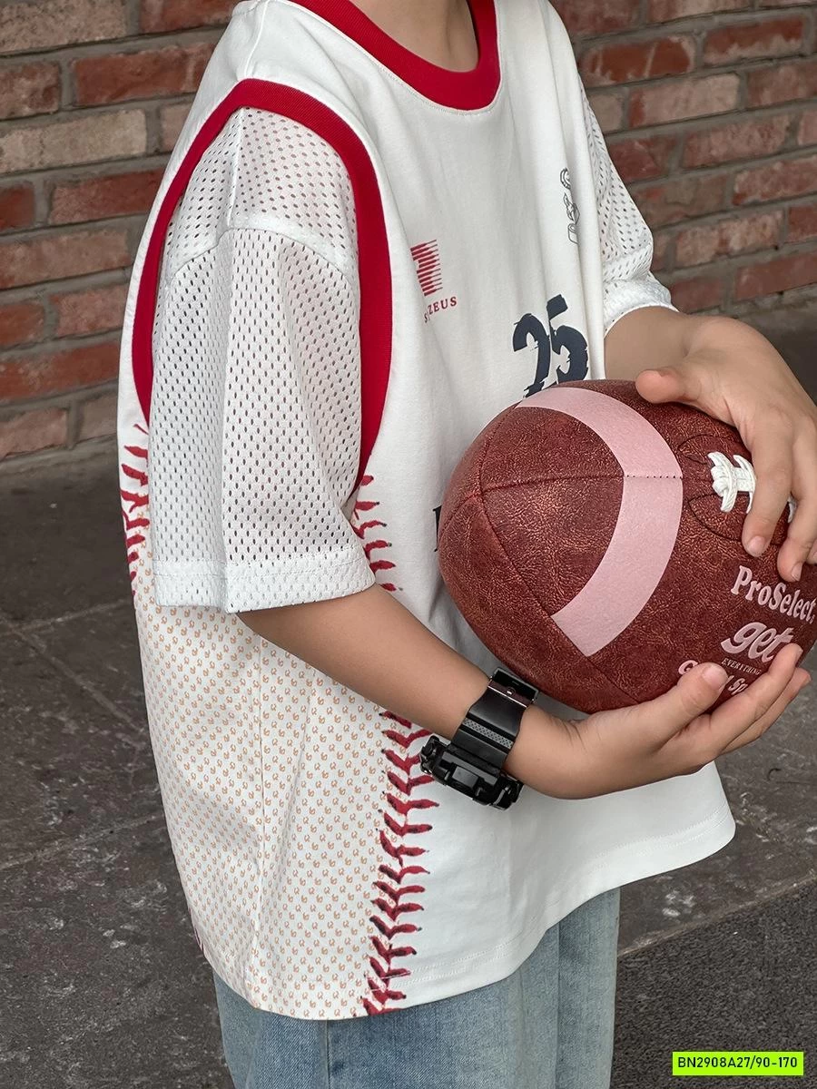 ÁO THUN BÓNG RỔ TAY LƯỚI 25D139 AMBB