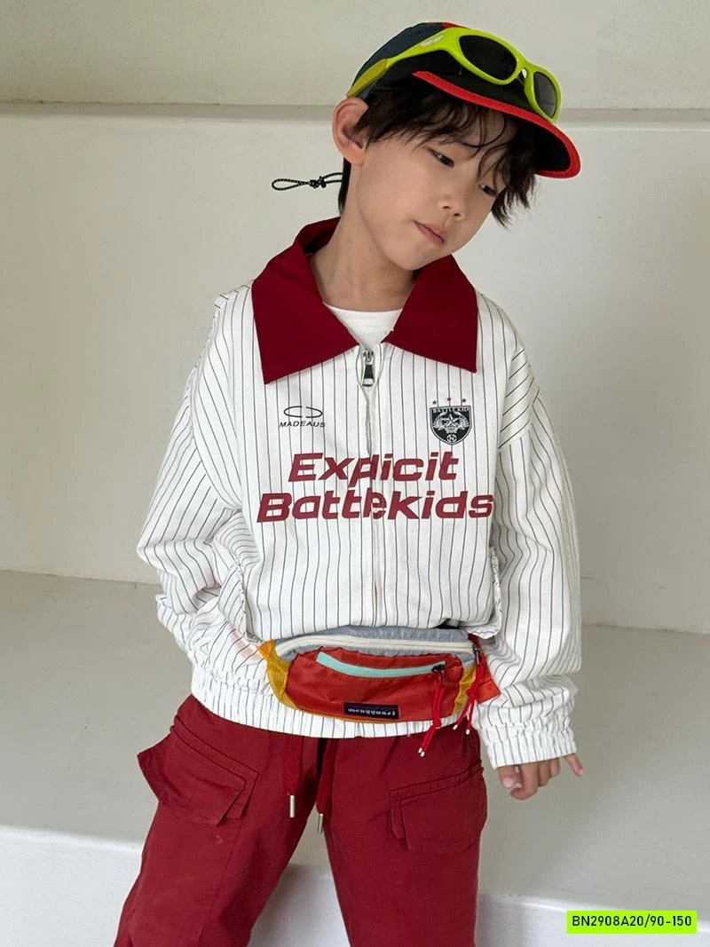 KHOÁC GIÓ SỌC CỔ PHỐI MÀU ĐỎ