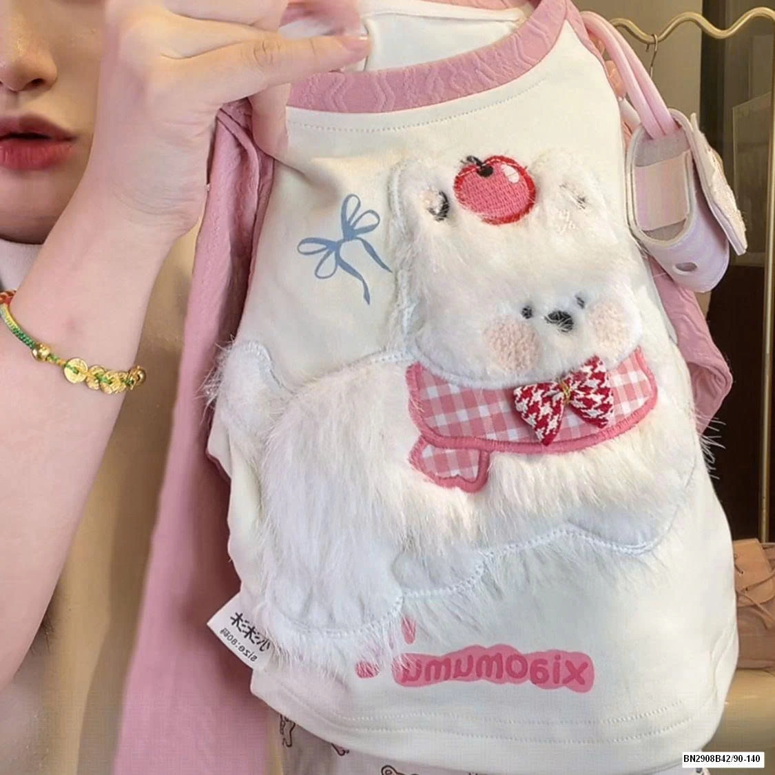 SET ÁO PHỐI MÀU MIX QUẦN SUÔNG HOẠT HÌNH