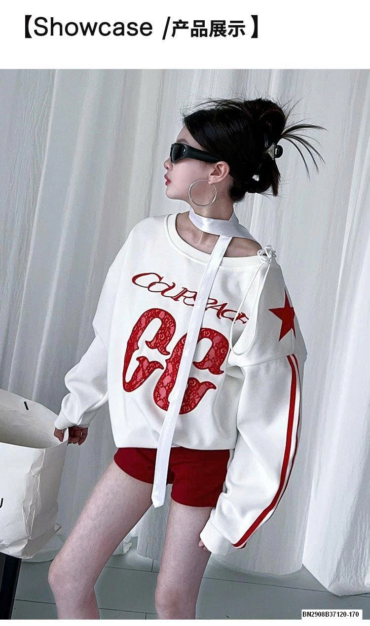 SÉT ÁO NỈ CÁ TÍNH DÁNG RỘNG MIX QUẦN SHORT ĐỎ