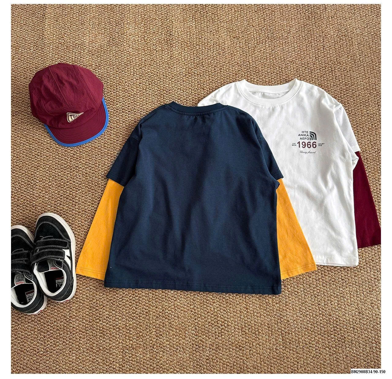 ÁO THUN TAY NỐI 1966 AOAOKID