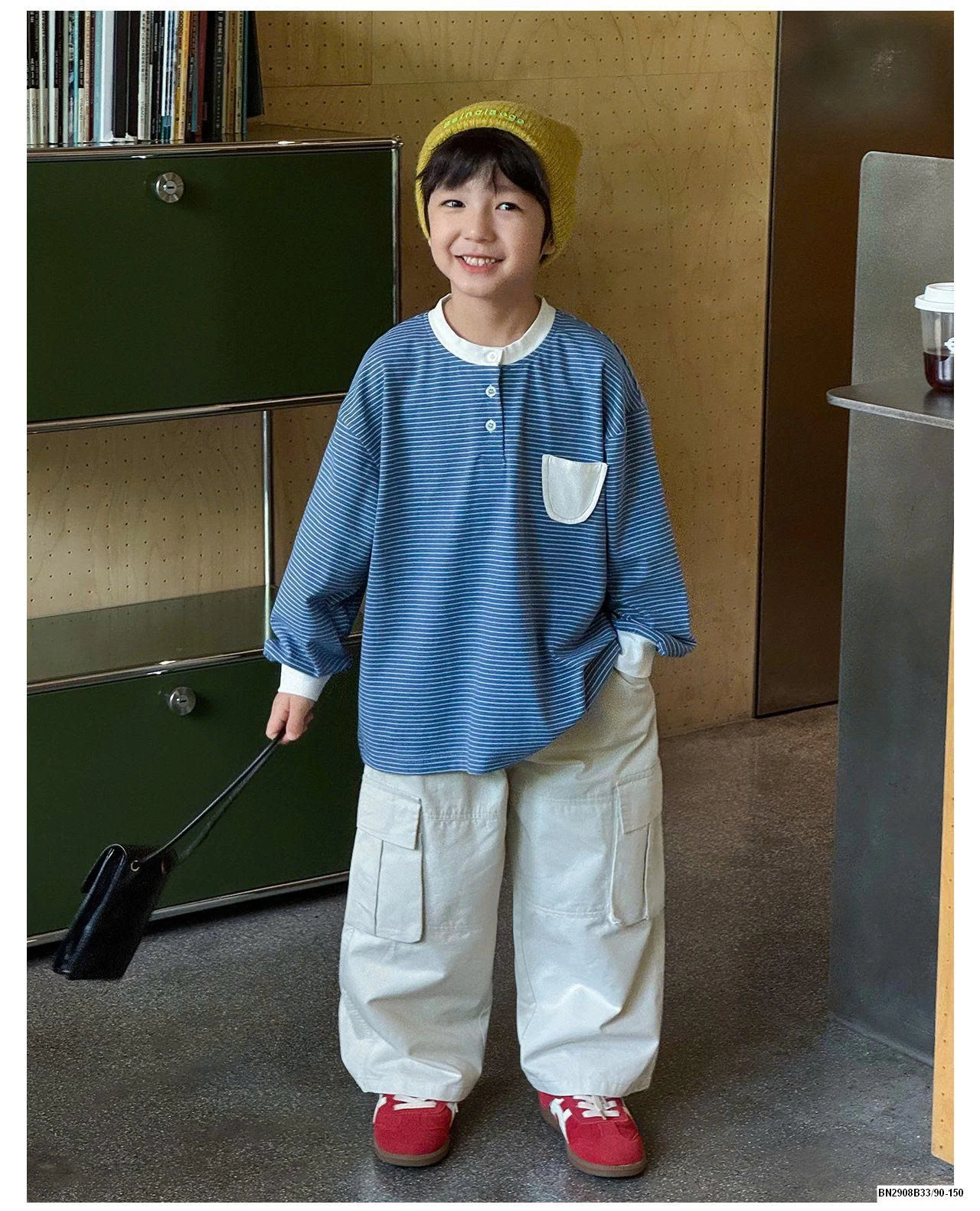 ÁO THUN XANH KẺ NHỎ AOAOKID