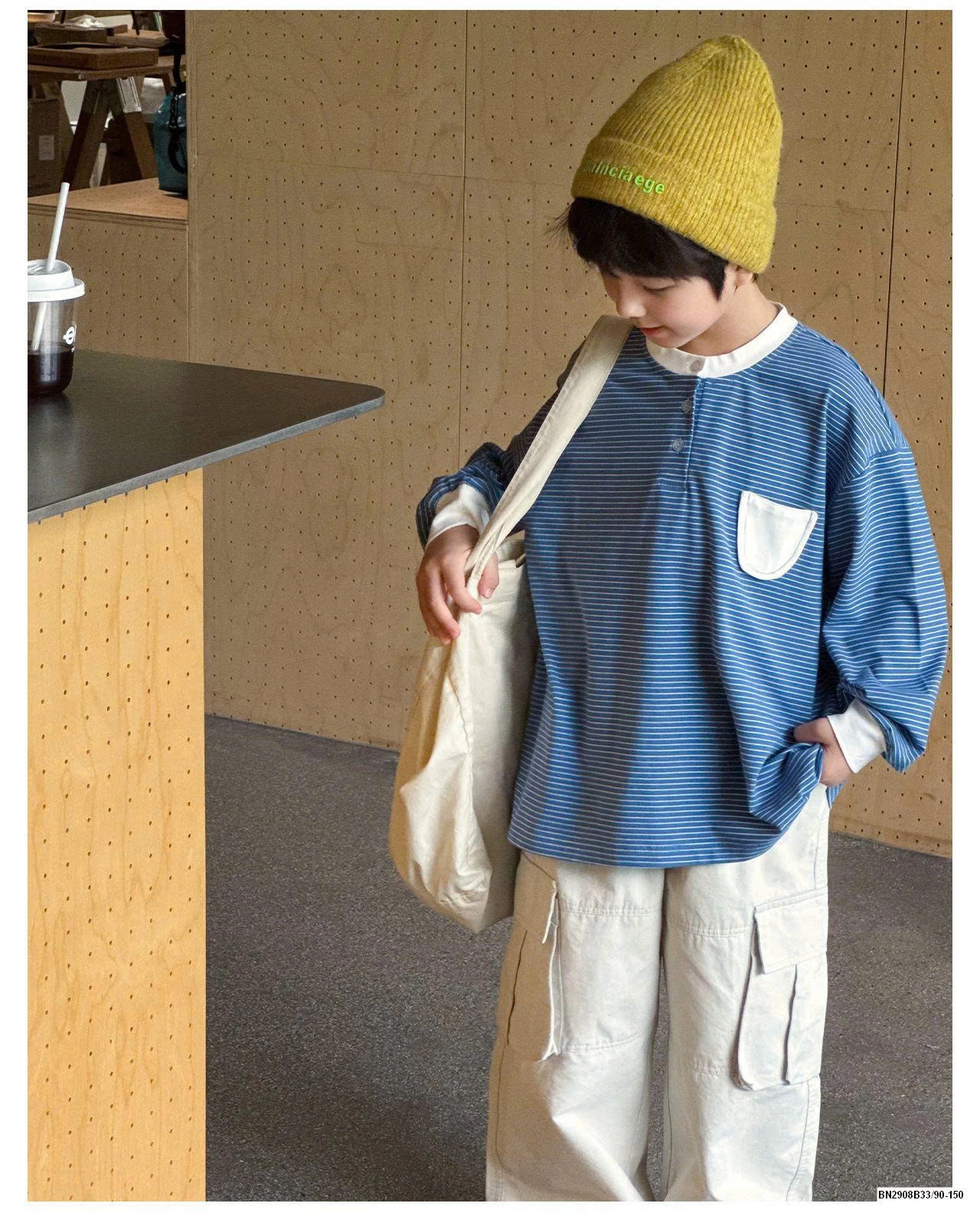 ÁO THUN XANH KẺ NHỎ AOAOKID